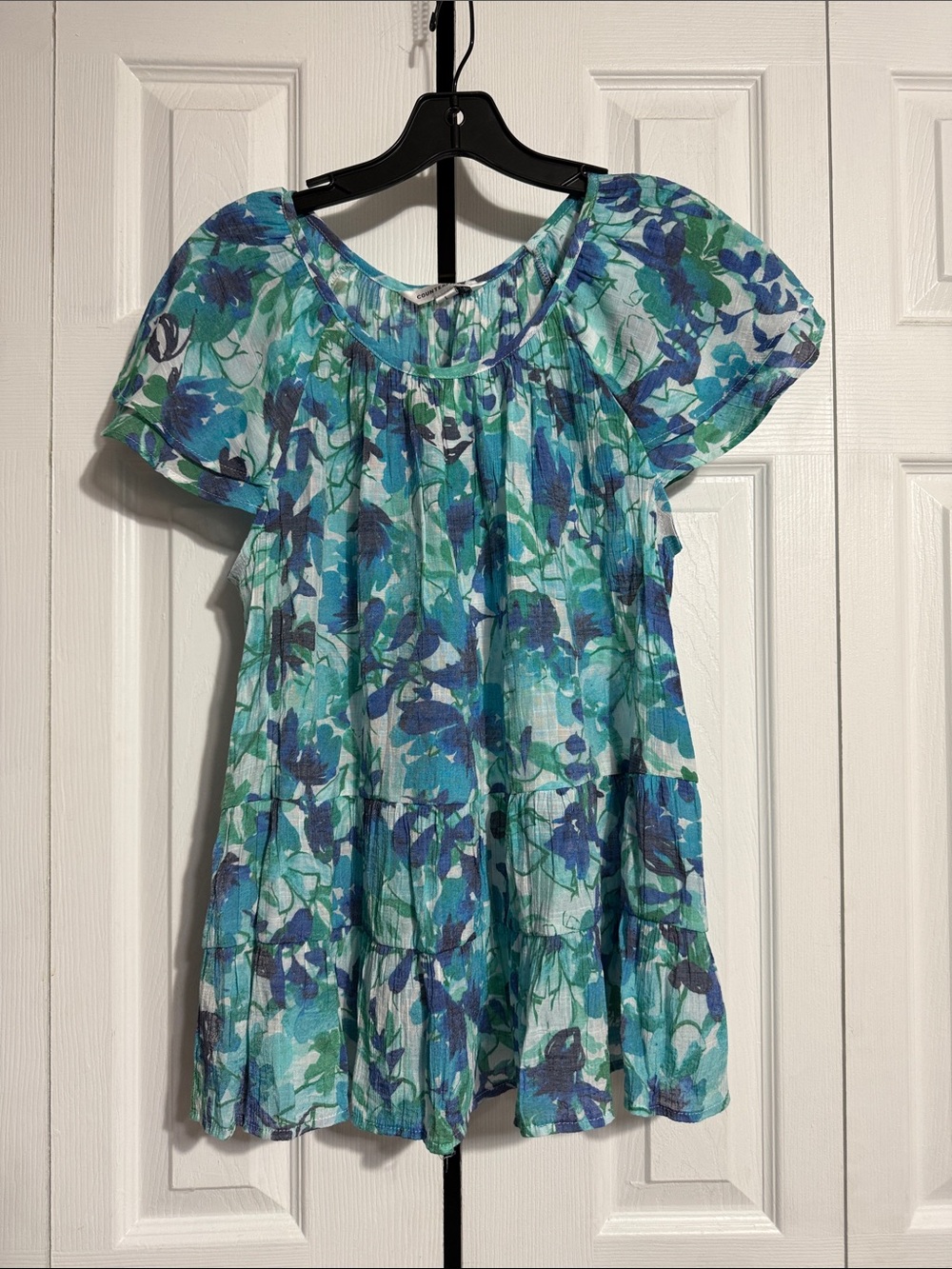Counterparts lightweight gauze top shirt blouse size LARGE
